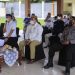 Bupati Bone Bolango Hamim Pou, didamping Forkopimda Kabupaten saat memaparkan kesiapan Kabupaten Bone Bolango hadapi lonjakan Covid-19 kepada Gubernur Gorontalo Rusli Habibie secara virtual. (Foto Irul/Kominfo)
