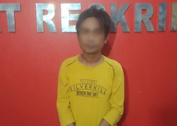 FS, pelaku pencurian handphone di Desa Tinelo, Kecamatan Tilango, Kabupaten Gorontalo diamankan Sat Reskrim Polres Gorontalo. (istimewa)