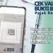 Bukti pembayaran pajak daerah dan retribusi di Bone Bolango, yang kini sudah terdapat QR Code.