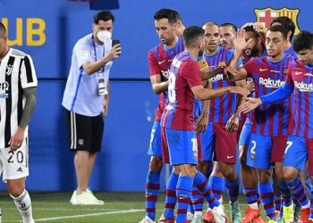 Laga antara Barcelona kontra Juventus di final Trofi Joan Jamper. (Foto Istimewa)