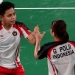 Pasangan ganda putri Indonesia, Apriyani Rahayu (kanan) dan Greysia Polii tampil di laga final ganda putri bulutangkis Olimpiade Tokyo melawan Jia Yifan / Chen Qingchen dari China di Musashino Forest Sports Plaza, Tokyo, Jepang, Senin (2/8/2021) siang WIB. Istimewa