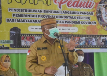 Gubernur Gorontalo, Rusli Habibie. (putra/gopos)