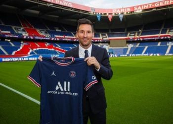 Paris Saint-Germain resmi mengumumkan Lionel Messi sebagai pemain barunya. (Foto: Twitter/PSG-Indonesia)
