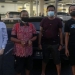 Terduga pemerkosa anak tiri (batik merah) saat diamankan Tim Resmob Polres Bone Bolango dan dibawa dari Kaltim ke Gorontalo. (istimewa)