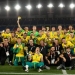 Pemain Sepak Bola Putra Timnas Brazil berpose setelah meraih mendali emas (foto: twitter @CBF Futebol)