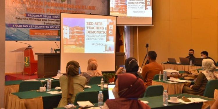 Pelatihan pembimbingan klinik model preseptorship, senin (23/8/2021). (istimewa)