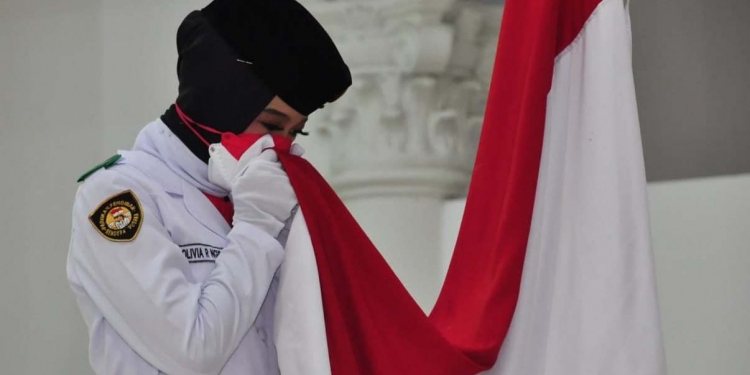 Pengukuhan anggota Paskibraka Provinsi Gorontalo. (Foto: Haris)