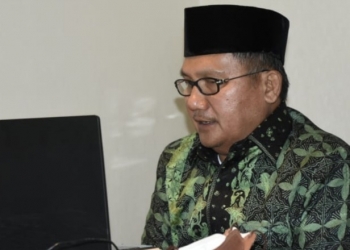 Wali Kota Gorontalo, Marten saat memberikan sambutan di Rapat Forkopimda Provinsi Gorontalo yang dilaksanakan secara virtual, Senin (13/9/2021). Foto (Diskominfo Kota Gorontalo