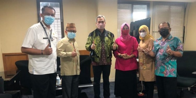 Usman Kansong saat menerima kunjungan Tim Seleksi Komisi Penyiaran Indonesia Daerah (KPID) Gorontalo di Kantor Ditjen IKP Kemkominfo, Jakarta, Rabu (22/9/2021).