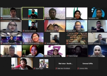 Pelatihan bertajuk “Journalist Safety and Security Training” secara virtual yang digelar oleh AJI bekerja sama dengan USAID dan Internews. (dok. AJI)