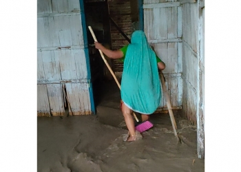 Banjir yan menerjang tiga desa di Kecamatan Bulawa, Bone Bolango, akibat hujan deras, Kamis (16/7/2021). (istimewa)