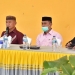 Bupati Pohuwato Saiful A Mbuinga saat memberikan Sambutannya di aula kantor camat popayato timur.