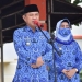 Bupati Pohuwato, Saipul Mbuinga, didampingi Wakil Bupati, Suharsi Igirisa, memimpin apel Korpri perdana, Jumat (17/9/2021).