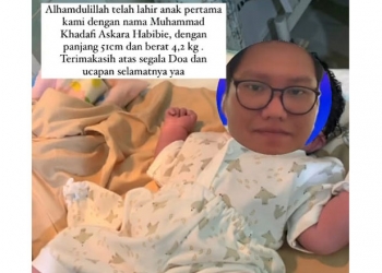 Cucu pertama Gubernur Gorontalo, Khadafi Askara, Habibie. (istimewa)