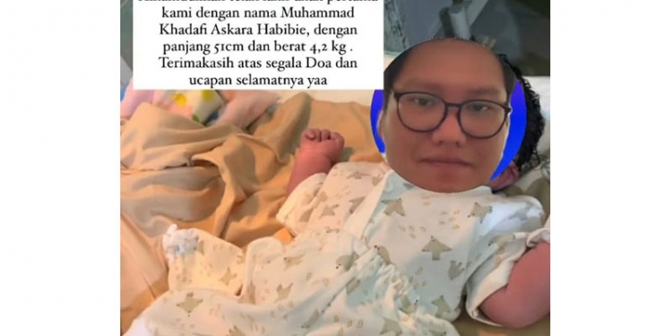 Cucu pertama Gubernur Gorontalo, Khadafi Askara, Habibie. (istimewa)