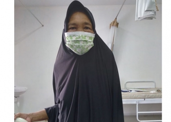 Penderita Tumor Pipi usai operasi