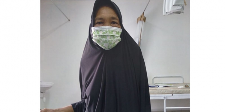 Penderita Tumor Pipi usai operasi