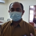 Kepala Dinas Pekerjaan Umum dan Penataan Ruangan (PUPR), Gorontalo Utara, Haris Z.Latif  saat diwawancarai oleh awak media. (foto.doc isno/gopos)