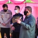 Wagub Gorontalo H. Idris Rahim (kanan), meninjau vaksinasi massal di SMA Negeri 5 Kota Gorontalo, Kamis (16/9/2021). (Foto : Haris)