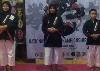 Beladiri Kempo Indonesia (BKI) Gorontalo Mengikutkan 3 (tiga) orang atlit pada Nasional Kempo Championship 2021 dan berhasil meraih tiga medali perunggu. (Istimewa)