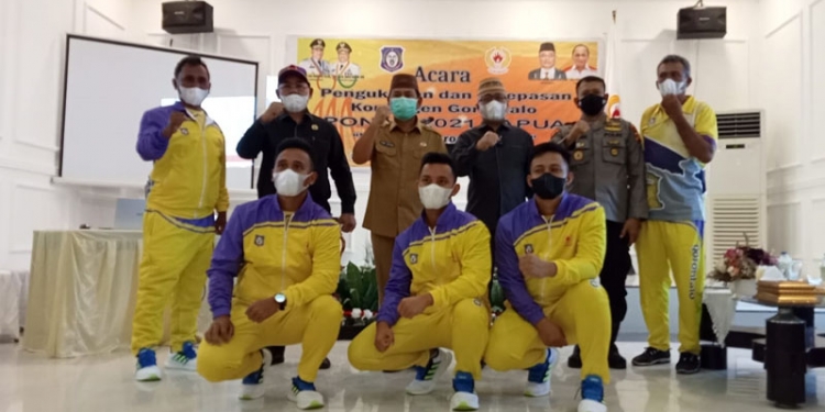 Provinsi Gorontalo menargetkan perolehan medali pada 9 cabang Olahraga PON Papua. (sari/gopos)