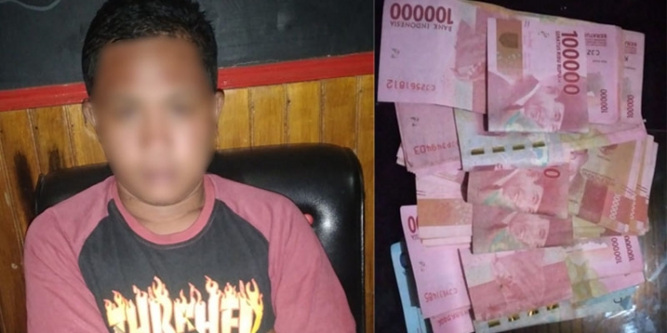 Polres Gorontalo berhasil menangkap AHL terduga pencurian uang di dalam mobil di SPBU Luhu, Kecamatan Telaga, Kabupaten Gorontalo. (istimewa)