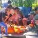 Personel gabungan BPBD, Polisi, Basarnaas, TNI serta masyarakat mengevakuasi jasad korban dan dibawa menuju ke rumah duka di Desa Pohuwato, Kecamatan Marisa, Pohuwato, Jumat (24/9/2021).
