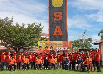 Sebanyak 30 perawat yang tergabung dalam organisasi Himpunan Perawat  Gawat Darurat dan Bencana Indonesia (HIPGABI) Gorontalo, ikuti pelatihan dan pembinaan SAR community, di kantor Basarnas Gorontalo, Selasa (14/9/2021). (Foto: Sari/gopos)
