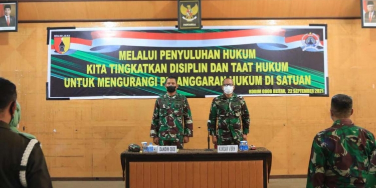 Kodim 0808/Blitar Terima Penyuluhan Hukum dari Tim Kumdam V Brawijaya