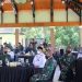 Pangdam XII/Merdeka Mayjen TNI Wanti WF. Mamahit didampingi Bupati Bone Bolango, Hamim Pou, Danrem 133 Nani Wartabone Brigjen TNI Amrin Ibrahim dan Kapolda Gorontalo, Irjen Pol Ahmad Wiyagus serta jajaran Forkopimda Provinsi dan Kabupaten Bone Bolango saat menghadiri penutupan TMMD ke 112, Kamis (14/10/2021)