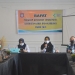 KABUPATEN/KOTA SEHAT - Dinas Kesehatan Provinsi Gorontalo mengadakan rapat program kesehatan lingkungan, kesehatan kerja dan olahraga tahun 2021 persiapan hadapi Kabupaten/Kota Sehat 2023, di Rumah Makan Marly, Kota Gorontalo, Rabu (13/10/2021). Foto : Putra/Gopos