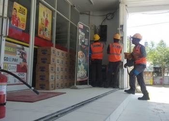 Alfamart di Limboto nyaris terbakar