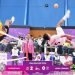 Tim sepak takraw putra Gorontalo saat berlaga menjamu tim sepak takraw putra Jawa Tengah pada PON XX Papua