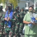 KUNJUNGAN KERJA - Panglima Komando Daerah Militer (Pangdam) XIII/Merdeka, Mayor Jendral (Mayjen) TNI Wanti Waranei F Mamahit bersama Ketua Persit, Yulianti Palalangan F Mamahit saat tiba di Korem 133/NWB, Rabu (13/10/2021). (Foto: Putra/Gopos)