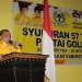 Ketua DPD II Partai Golkar Kabupaten Gorontalo, Hendra S Hemeto saat memberikan sambutan di acara syukuran 57  tahun Partai Golkar di Kantor DPD II Golkar, Kabupaten Gorontalo, Rabu (20/10/2021). (Foto : Istimewa)