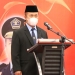 Kepala Kantor Wilayah Kementerian Hukum dan HAM Gorontalo, Hantor Situmorang, sedang memberikan sambutan pada acara pengambilan sumpah jabatan notaris wilayah kerja Provinsi Gorontalo, di Grand Palace Convention Center, Senin (29/11/2021). Foto : Humas