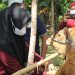Pelayanan kesehatan ternak yang dilaksanakan mahasiswa KKN Tematik Membangun Desa UNG di Desa Moahudu, Kecamatan Tabongo, Kabupaten Gorontalo
