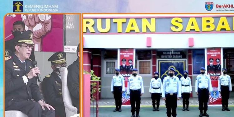 Menteri Hukum dan HAM, Yasonna H. Laoly menyapa segenap jajaran Kementerian Hukum dan HAM (Kemenkumham) yang melakukan pelayanan publik. foto istimewa