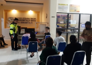 Tiga pasangan bukan suami istri diamankan polisi di Polres Gorontalo Kota, Senin (8/11/2021) (istimewa)