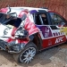 Mobil yang ditumpangi Ketua MPR RI Bambang Soesatyo alias Bamsoet mengalami kecelakaan saat mengikuti ekshibisi Rally Meikarta, bekasi, Sabtu (27/11/2021). (Foto : Istimewa)