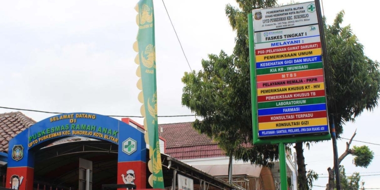 Puskesmas Sukorejo di Jalan Cemara, Kelurahan Karangsari, Kecamatan Sukorejo, Kota Blitar. (Foto: Ma'ruf/gopos)