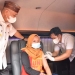 Bupati Pohuwato, Saipul Mbuinga saat meninjau vaksinasi Covid-19 di Buntulia, Rabu (24/11/2021). (Foto istimewa)