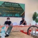 Kepala Dinas Penanaman Modal, ESDM dan Transmigrasi Bambang Trihandoko (kanan) didampingi Kabid Nakertrans Amir Hadju (tengah) saat memimpin Rapat Peleno Dewan Pengupahan Provinsi Gorontalo, Kamis (18/11/2021). (Foto: istimewa).