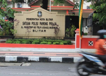 Kantor Satpol PP Kota Blitar yang ada di Jalan Mastrip, Kota Blitar. (Foto: Ma'ruf/gopos)