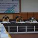 Sekretaris Daerah Provinsi Gorontalo Darda Daraba (upiah karanji) memeberikan sambutan pada pada pertemuan tim koordinasi proyek NSLIC/ NSELRED Provinsi Gorontalo, Selasa (23/11/2021), bertempat di Ballroom Karawo Lt. III Bapppeda Gorontalo. (Foto: Nova)