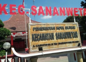 Kantor Kecamatan Sananwetan, di Jalan Kalimantan, Kecamatan Sananwetan, Kota Blitar. (Foto: istimewa)