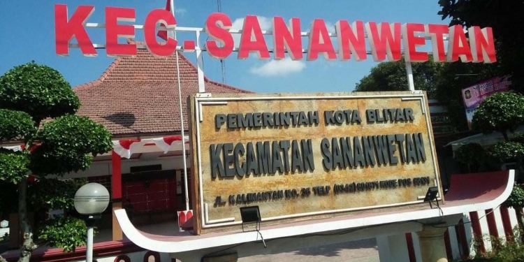 Kantor Kecamatan Sananwetan, di Jalan Kalimantan, Kecamatan Sananwetan, Kota Blitar. (Foto: istimewa)