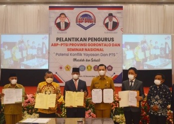 Pemkab Gorontalo Kerja sama dengan ABP-PTSI dan beberapa Pemerintah Kabupaten/Kota di Grand Palace Convention Center, Kota Gorontalo, Selasa (2/11/2021). (Foto : Putra/Gopos)