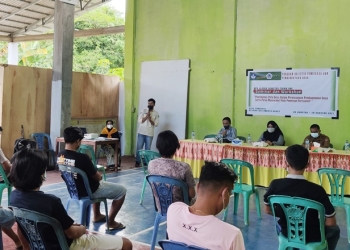 Workshop dan Seminar pemetaan desa di Desa Tunggulo, Kecamatan Limboto Barat, Kabupaten Gorontalo yang dilaksanakan oleh Mapala Alaska Fakultas Teknik UNG. (istimewa)