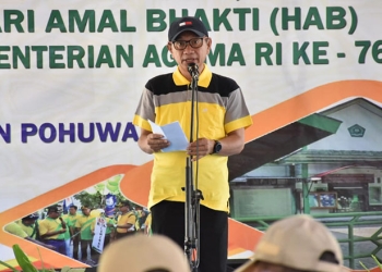 Bupati Pohuwato saat menghadiri HAB Kemenag tingkat Pohuwato